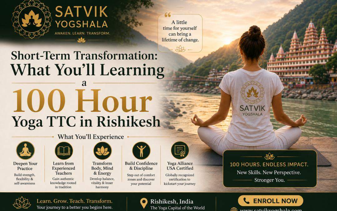 Short-Term Transformation: What You’ll Learning a 100 Hour Yoga TTC in Rishikesh